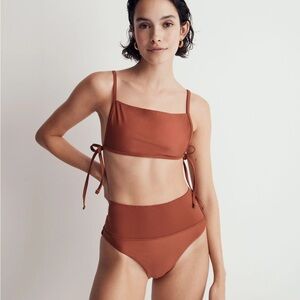 Madewell Rust High Waisted Bikini Set